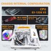 AISURIX ATX Gaming Desktop DDR3 16GB Memory RAM 256GB SSD 550W RGB Fan Full Set PC For Gaming Box - Image 8