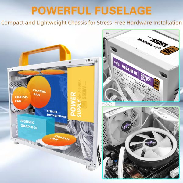 AISURIX ATX Gaming Desktop DDR3 16GB Memory RAM 256GB SSD 550W RGB Fan Full Set PC For Gaming Box - Image 6